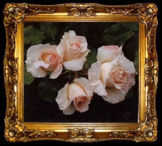 framed  unknow artist Still life floral, all kinds of reality flowers oil painting  113, ta009-2